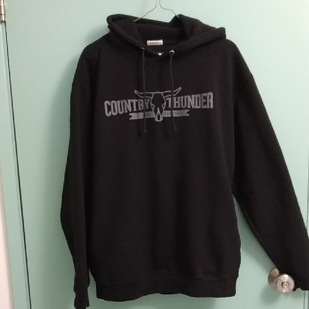 Black Pullover Hoodie Size L COUNTRY THUNDER MUSIC FESTIVAL